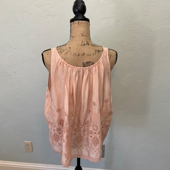 NWT Anthropologie Sadie Swing Top eyelet scoop neck layer tank camisole size 10 - Picture 9 of 16